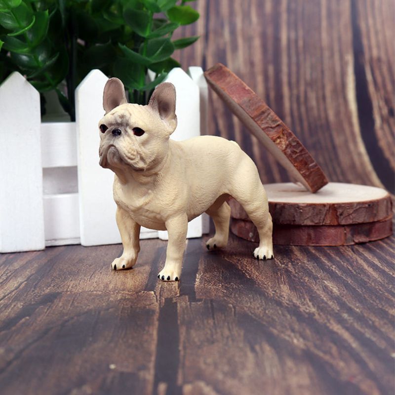 Solid Simulation Wild Animal Dog Model French Bulldog Pet Dog Children's Hand-made Toys