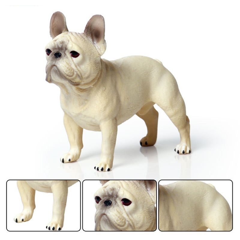 Solid Simulation Wild Animal Dog Model French Bulldog Pet Dog Children's Hand-made Toys